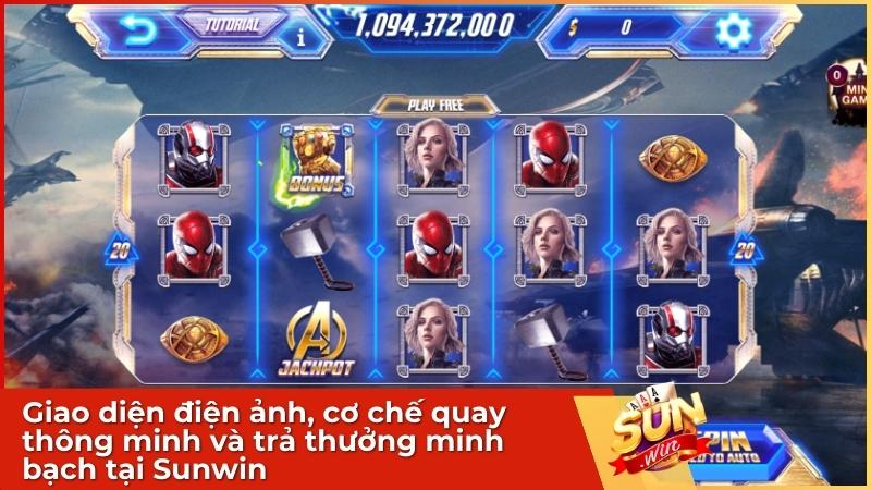 Giao diện điện ảnh, cơ chế quay thông minh và trả thưởng minh bạch tại Sunwin