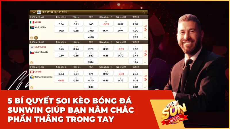 5 bí quyết soi kèo bóng đá Sunwin giúp bạn nắm chắc phần thắng trong tay
