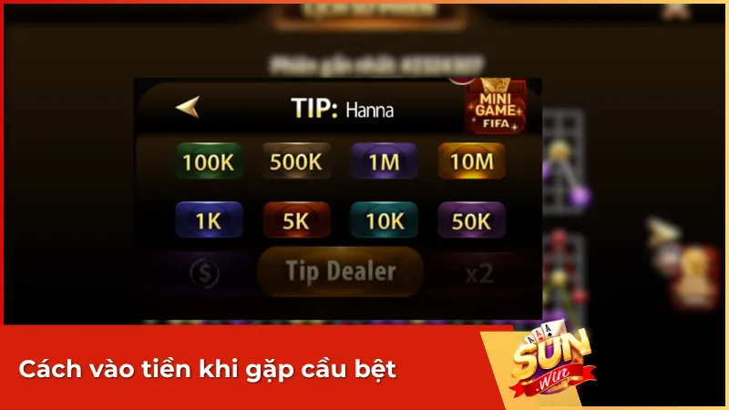 Khi gặp cầu bệt trong Tài Xỉu Sunwin, người chơi nên chia tiền hợp lý và kiểm soát mức cược để tránh thua lỗ khi cầu đổi chiều bất ngờ