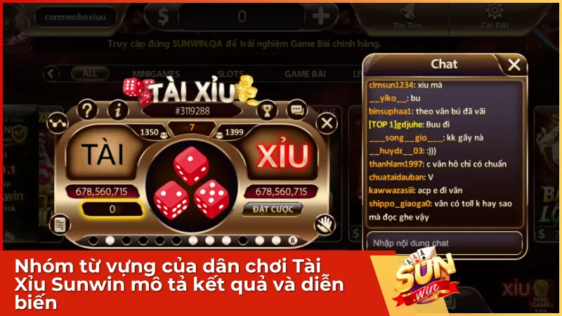 Tiếng lóng Tài Xỉu Sunwin mô tả kết quả và diễn biến giúp người chơi Tài Xỉu Sunwin nhận biết nhanh các trạng thái cầu
